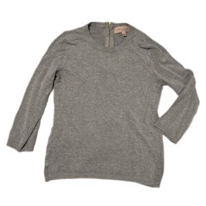 Philosophy Grey 3/4 Sleeve Crew Neck Sweater